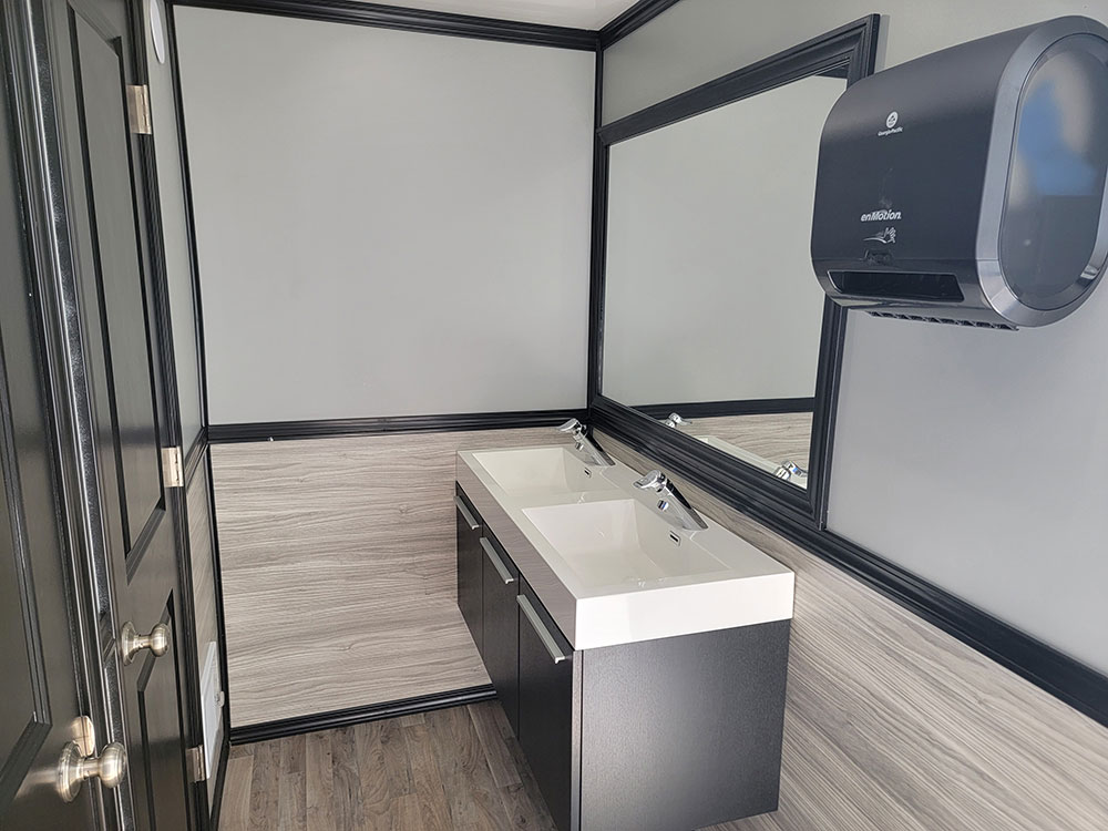 Luxury interiors of our restroom trailers